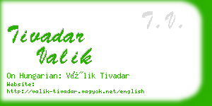 tivadar valik business card